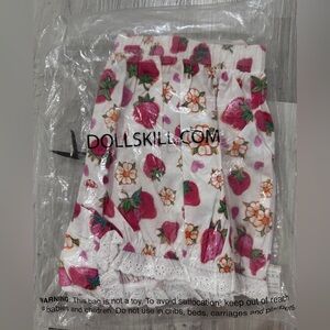 🍓 Dolls Kill Floral Lace Lined Bloomer Shorts Care Bear x Strawberry Shortcake 🍰